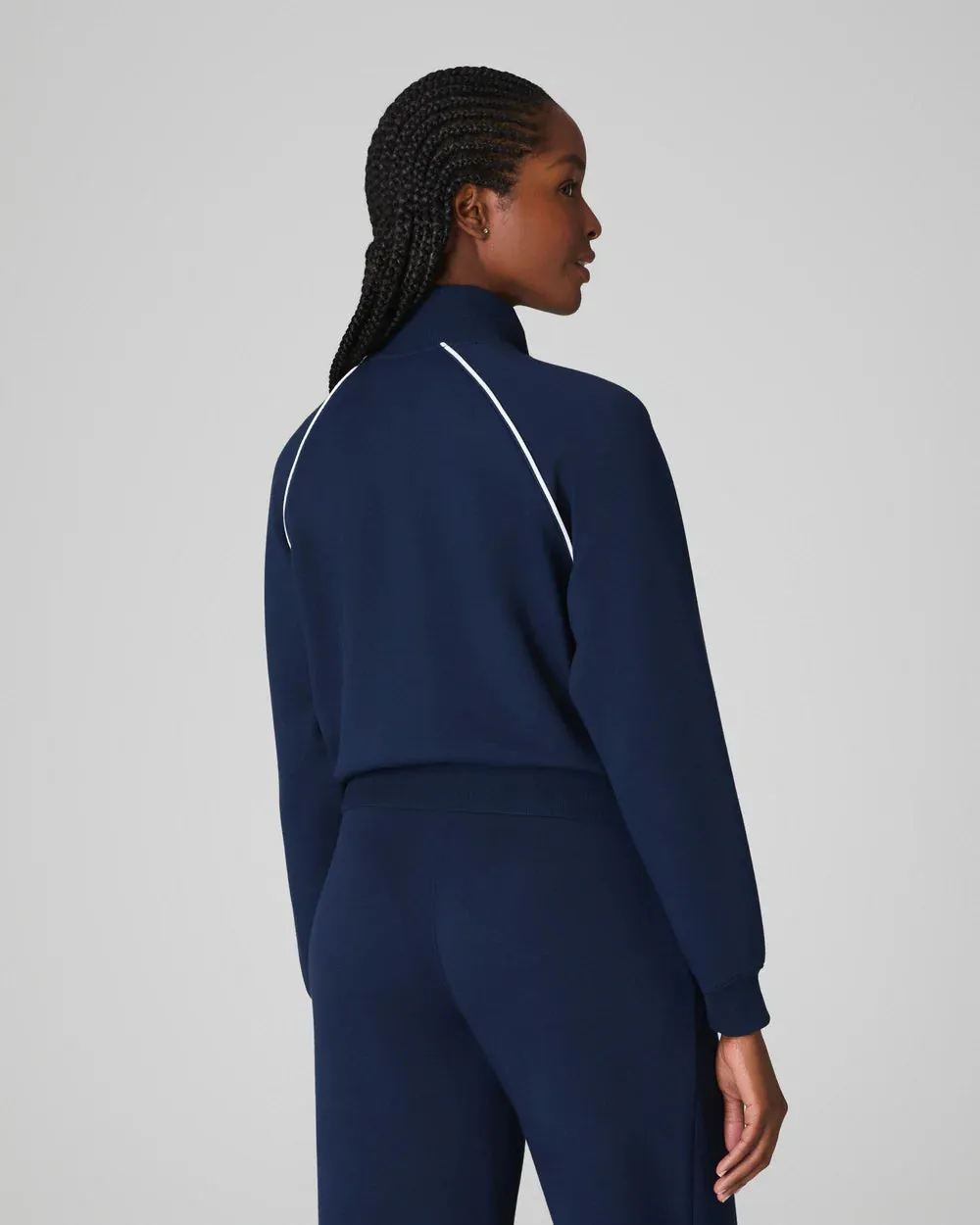 Air Essentials Pique Full Zip Track Jacket - Timeless Navy