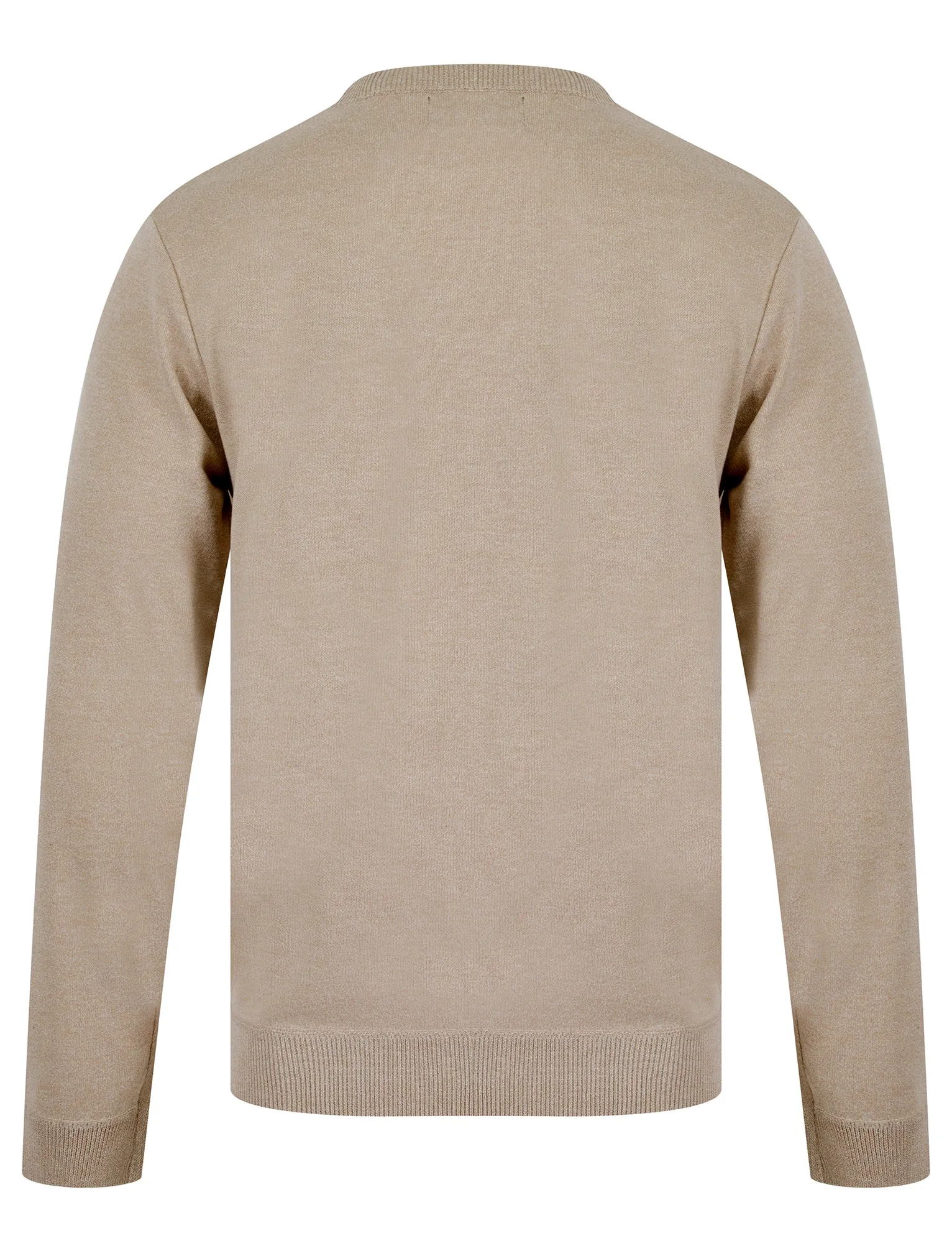 Barney 2 Crew Neck Birdseye Pique Jumper in Stone - Kensington Eastside