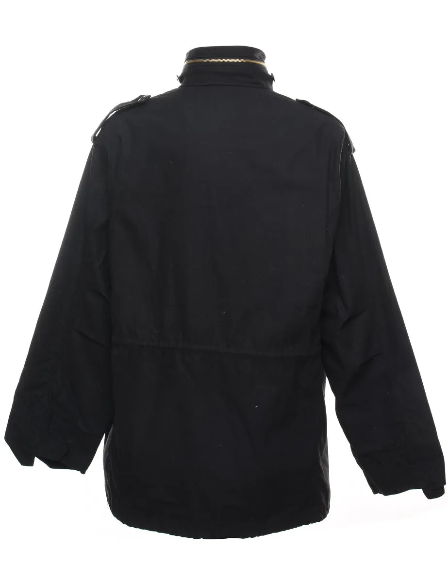 Black Zip-Front Jacket  - XL