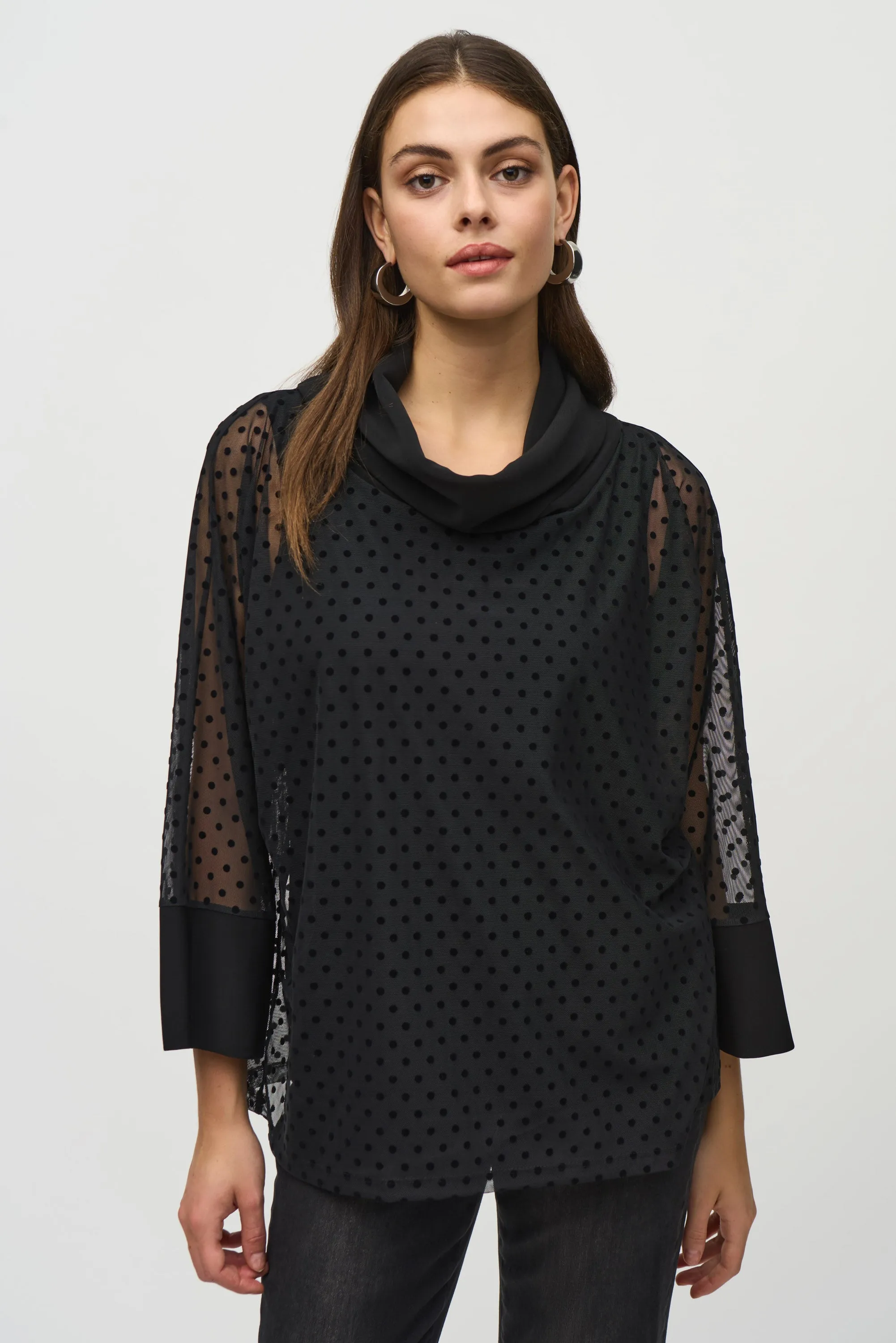 Joseph Ribkoff Top - Layered Tunic - Black
