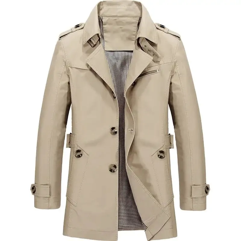 Men's Pure Cotton Long Business Jacket